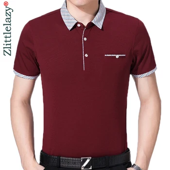 

2020 brand new casual summer fitness short sleeve polo shirt men poloshirt jersey solid mens polos tee shirts dress fashions 005
