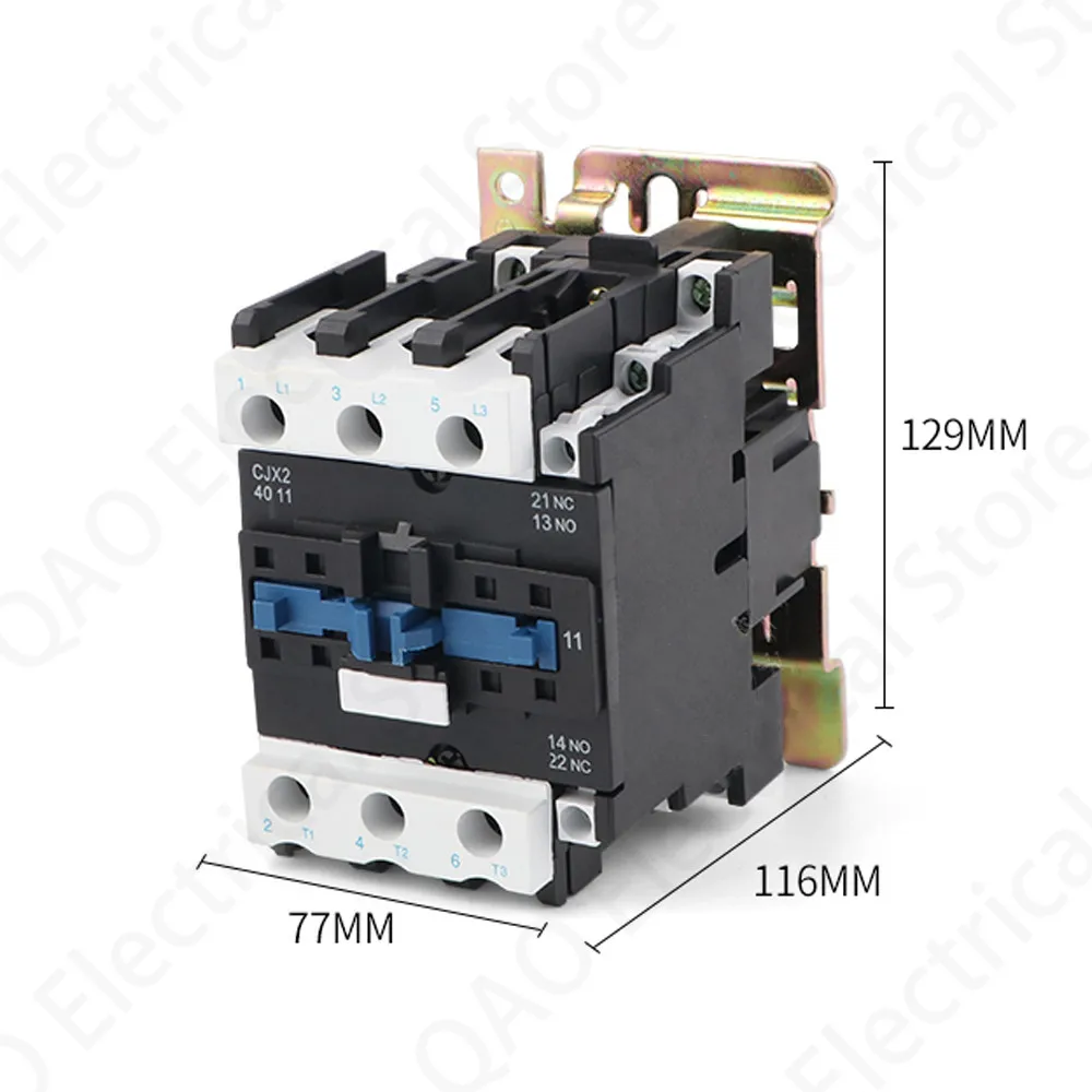 Contactor CJX2-4011 40A 3P NO + NC AC contactor CJX2-40 LC1-D40 series 220V 380V 110V 127V 48V 36V 24V