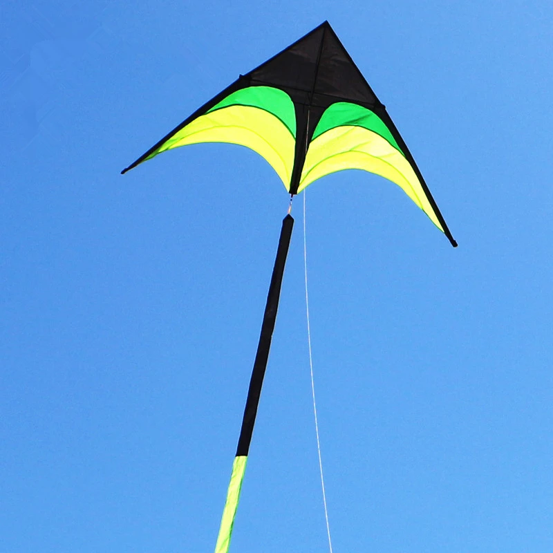 Outdoor Single Line Parafoil Pocket Kite Colourful Long Tail in Pouch