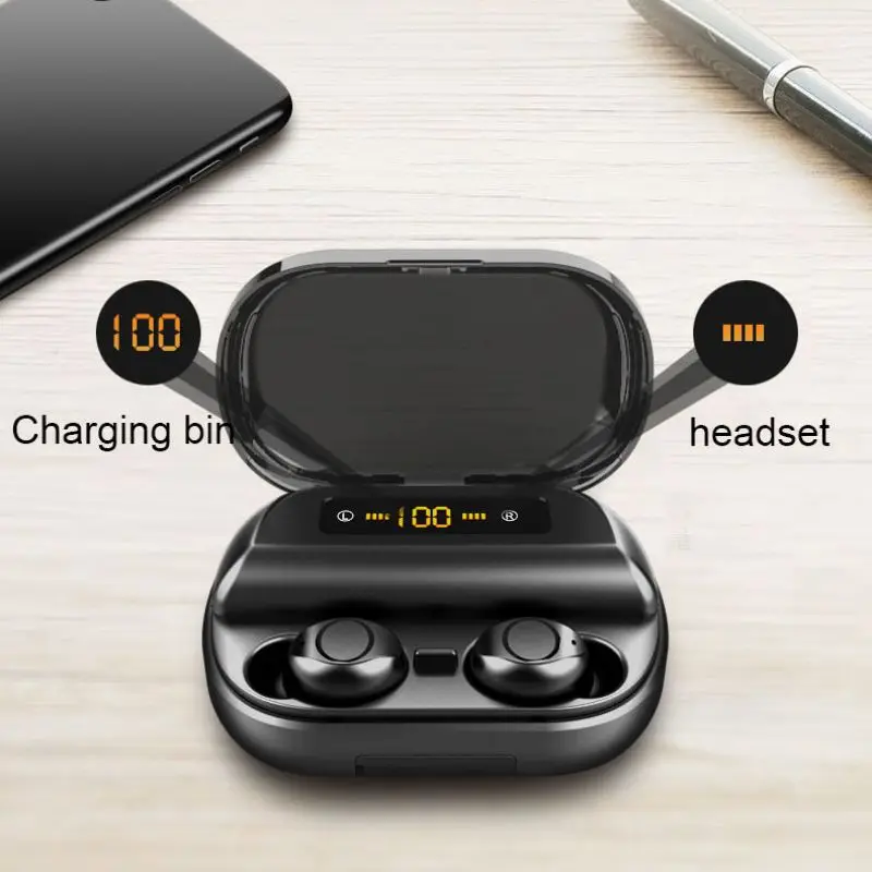 V12 беспроводные Bluetooth наушники с сенсорным управлением спортивные карты памяти