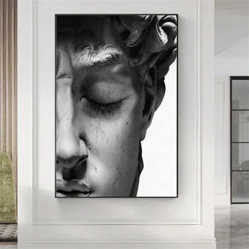 

Sculpture of David Head Canvas Art Posters And Prints David Canvas Paintings On the Wall Nordic Art Pictures Home Decoration