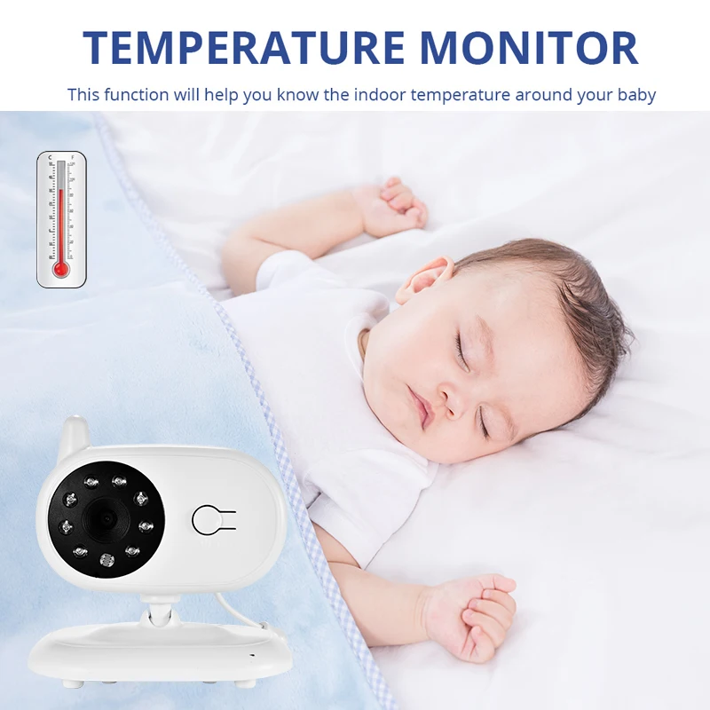 3,5 дюймов видео беспроводной детский монитор VOX камера безопасности няня ИК ночного видения голосовой звонок Babyphone с контролем температуры