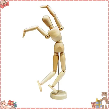 

5.5 Inch Tall Wooden Male Posed Articulado Mannequin Toy Movable Limbs Model Manikins Jointed Puppet Toys Gift