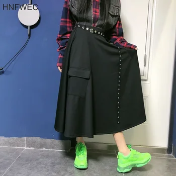 

Spring New 2020 Women Skirts High Waist Wild Cotton Ladies Skirts Korean Style Casual Fashion Skirts Female V610