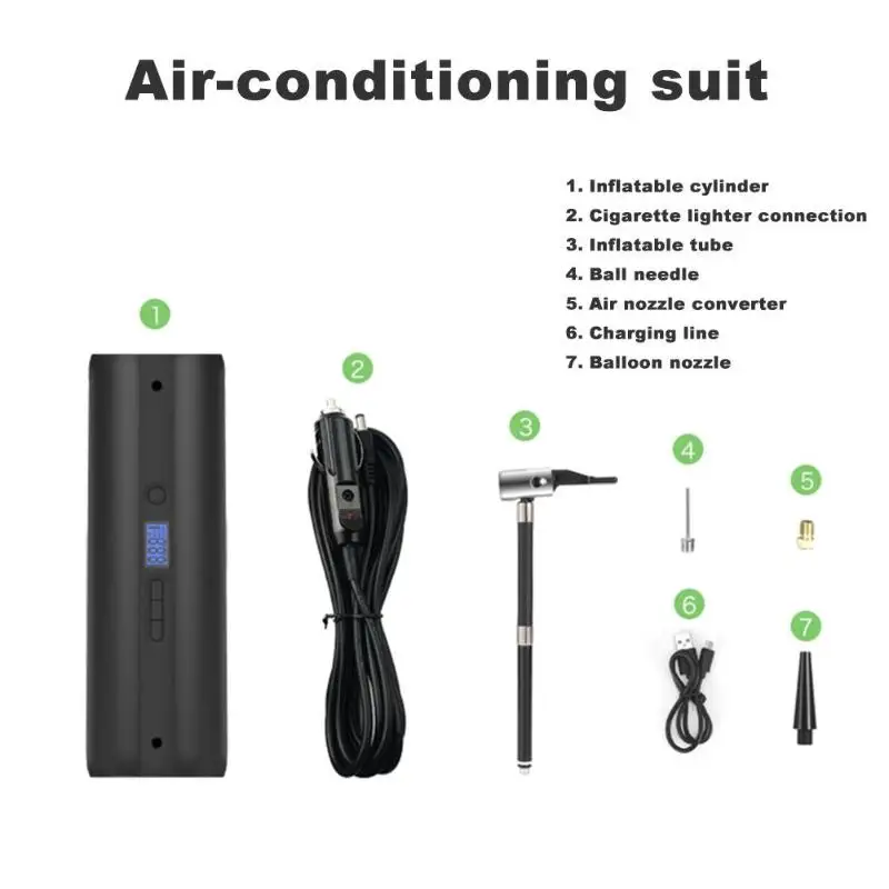 150PSI Portable Bike Inflatable Pump Tyre Tire Air Compressor Cycling Tools