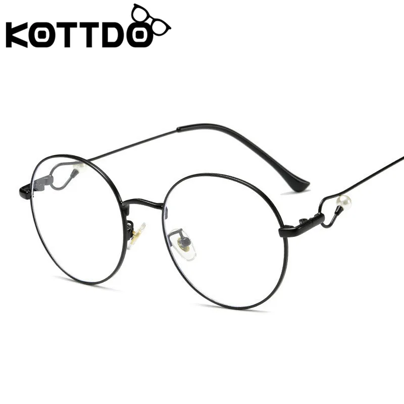 KOTTDO Vingate круглые оправы для очков для женщин, Классические оправы для очков по рецепту для мужчин, прозрачные оправы для очков