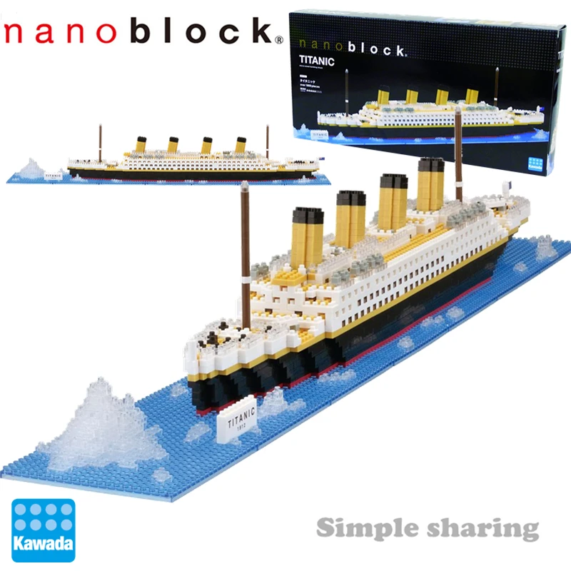 Nanoblock Real Hobby Series Titanic Nb-021NB021 Ship Deluxe [Advanced Series] 1800pcs Age 12+ | Игрушки и хобби