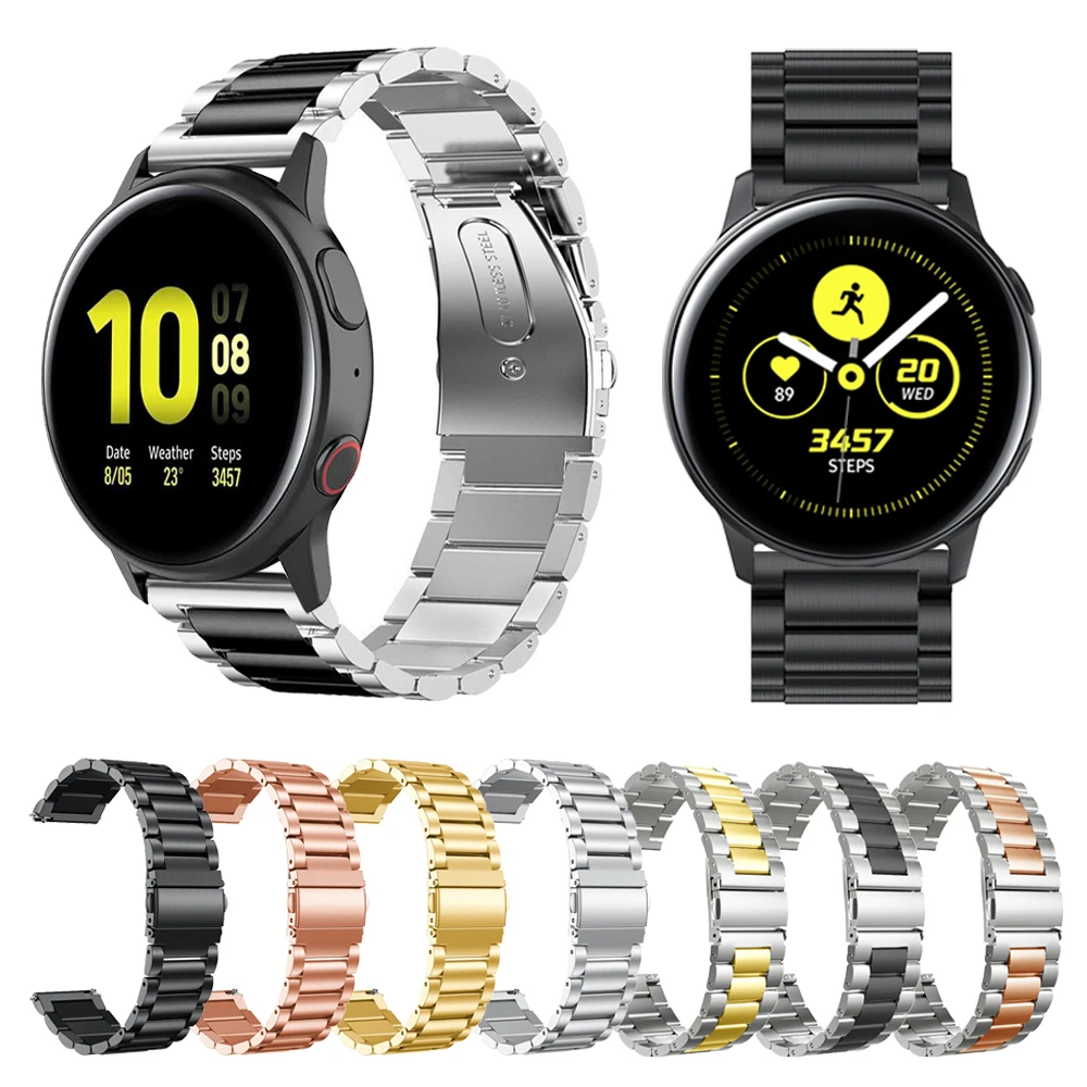 Metal Wrist Strap For Samsung Galaxy Watch Active 2 44mm 40mm Band Bracelet for Galaxy Watch 46mm 42mm Gear Sport/S3 Watchband