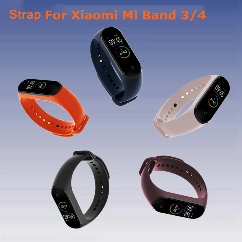 Для Xio mi Band 4 mi band 4 3 mi Band 4 ремешок на запястье для Xiaomi mi Band 4 3 силиконовый розовый сменный Браслет ремешок для часов