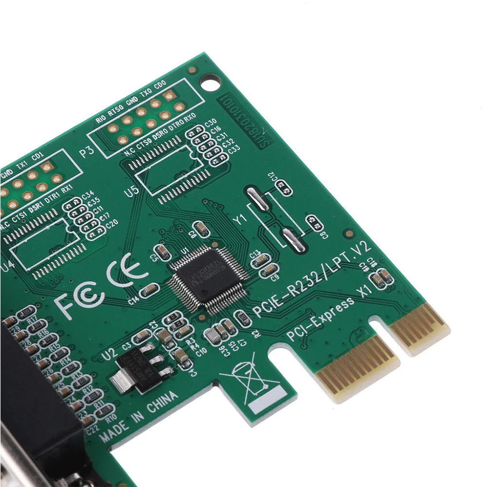 Конвертер высокоскоростной прочный части компоненты принтер надежный аксессуар адаптер 25pin Plug And Play PCI-E К LPT Express Card