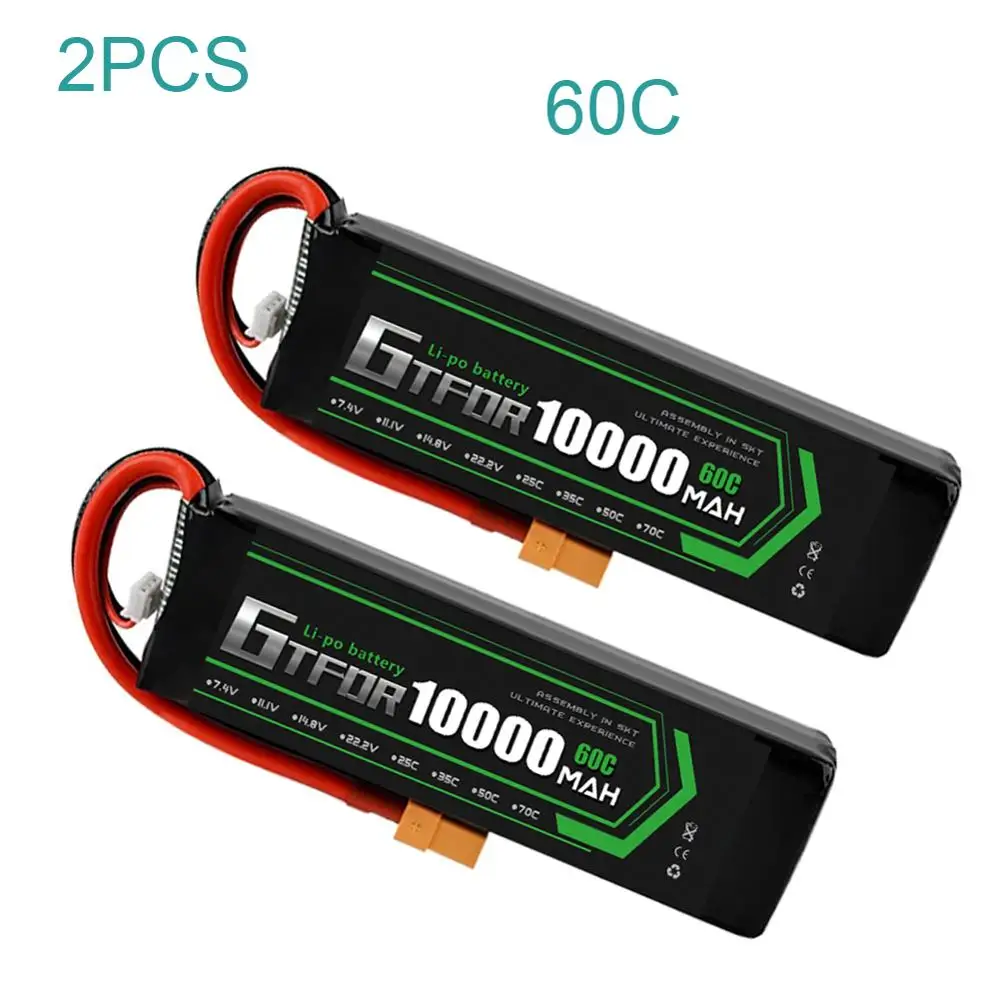 GTFDR lipo Аккумулятор 7 4 в 10000 мАч 2S 60C 80C 100C RC аккумулятор Deans XT60 для 1/8 1/10 автомобиля