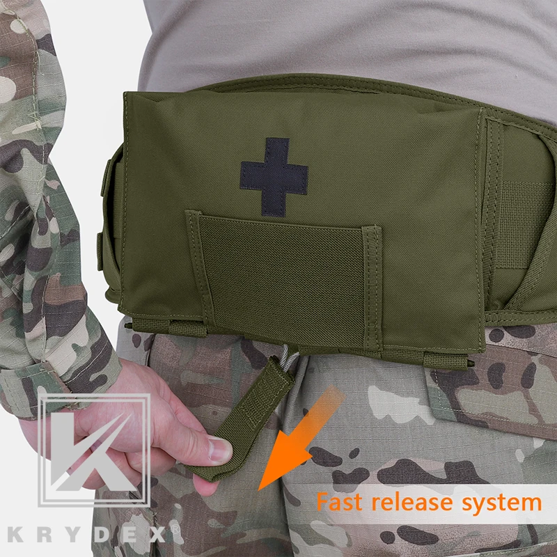 KRYDEX тактическая наружная аварийная выдувная сумка LBT9022 5,"* 9" БЫСТРОРАЗЪЕМНАЯ модульная поясная уплотнительная сумка для аптечки RG