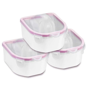 

3 Pack Soak Tray Nail Art Manicure Care Soak Bowl Nail Art Polish Remover Hand Wash Spa Tool