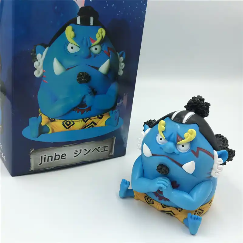 Anime Jinbe Cute Holding Fist Fat Sitting Ver Pvc Action Figures Luffy Jinbe Childhood Collectibles Model 10cm Action Figures Aliexpress