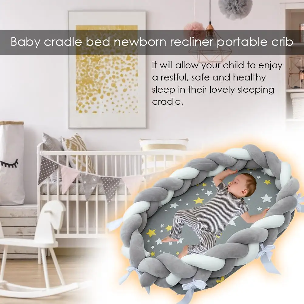 Детская колыбель кровать портативный 100% хлопок кроватки дышащий гипоаллергенный новорожденный мягкий шезлонг как для фото реквизит