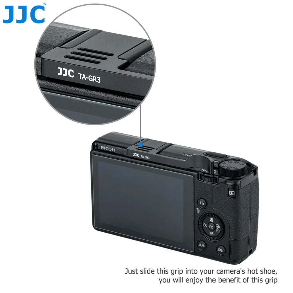 JJC TA-GR3 большой палец-вверх-захват рукоятка для камеры Ricoh GR III алюминиевая крышка для горячего башмака горячий башмака