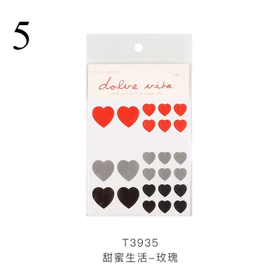 3Sheets Kawaii Adhesives Stickers Cute Love Tale Stickers Kids Sticker For Diary Decorative Scrapbooking DIY Supplies Stationery - Цвет: 5