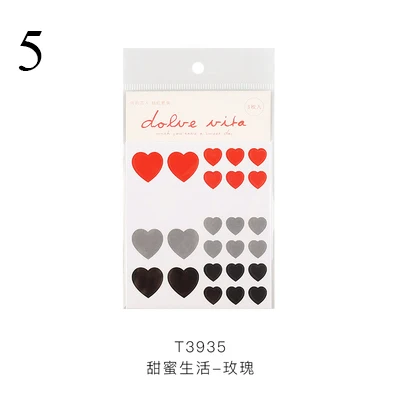 5 3Sheets Kawaii Adhesives Stickers Cute Love Tale Stickers Kids Sticker For Diary Decorative Scrapbooking DIY Supplies Stationery - Цвет: 5