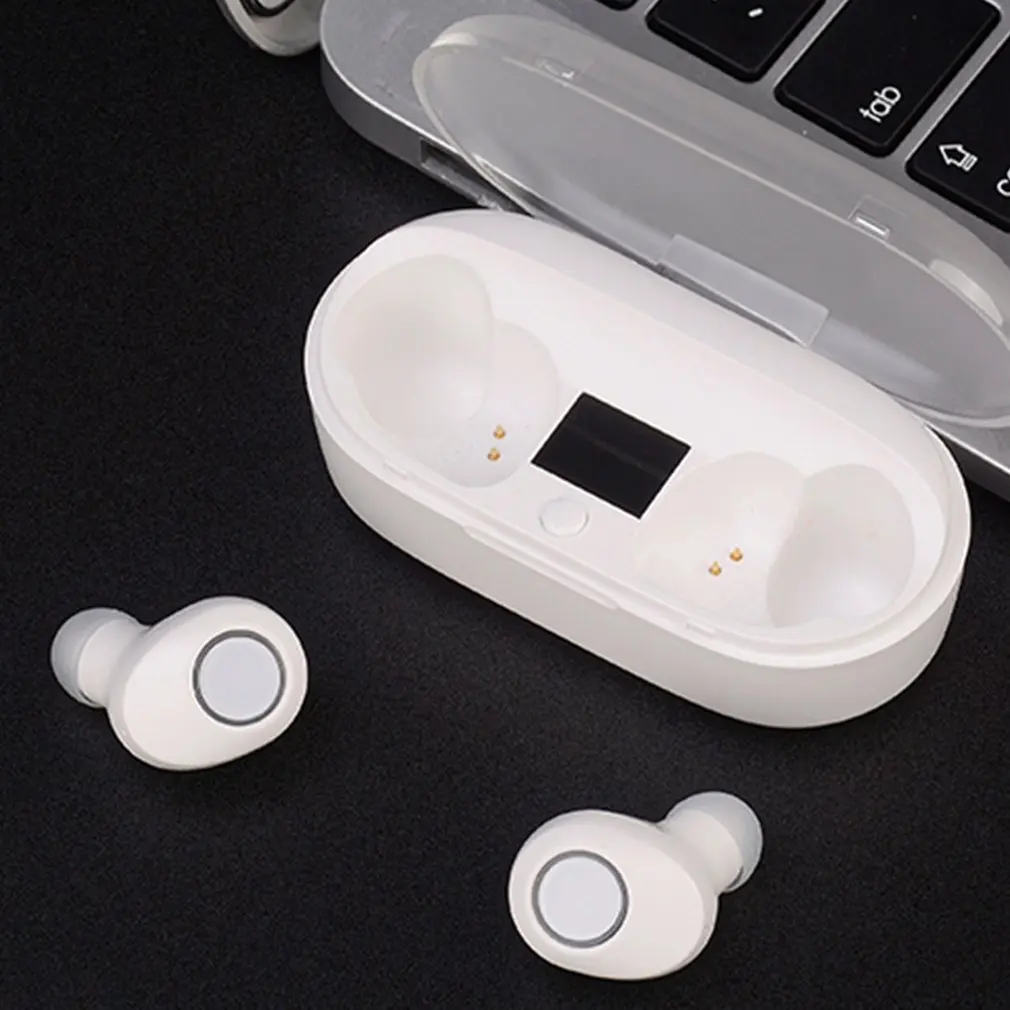 Беспроводные Bluetooth наушники, тяжелый бас, наушники-вкладыши, гарнитура с зарядной станцией Bluetooth 5,0, стерео спортивные наушники, спортивные
