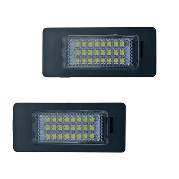 

2 Pieces Of White Car Led License Plate Headlights 12V For A4 B8 A5 Q5 S5 Tt S4 Error-Free License Plate Light