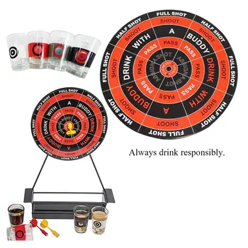 

Darts Shot Drinking Game Boead Glass Set Magnetic Wineware With Cup Iron Frame Wine Glass Game Booster Props Bingo Toy Party 4