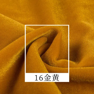 Полиэстер, Хлопок, эластичная бархатная ткань, Корея, плюш, трикотажный материал для спортивного костюма, тянущаяся фланелевая ткань, ручная работа, пэчворк - Цвет: 16