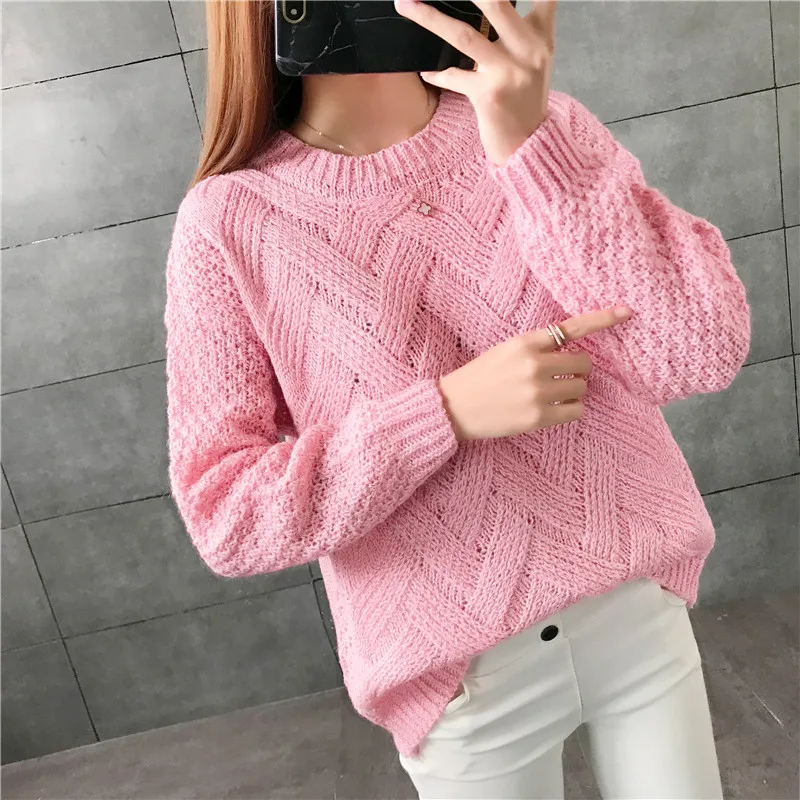 Новая мода женский осенне-зимний брендовый свитер с вышивкой пуловеры Теплые трикотажные свитера пуловеры женские