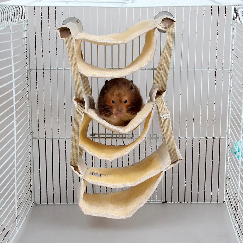 Small Pet Nest Plant ji zekee ftianshu Warm Solid Wood Skeleton Hammock Winter Small Pet Cage Hanging Multilayer Hanging House