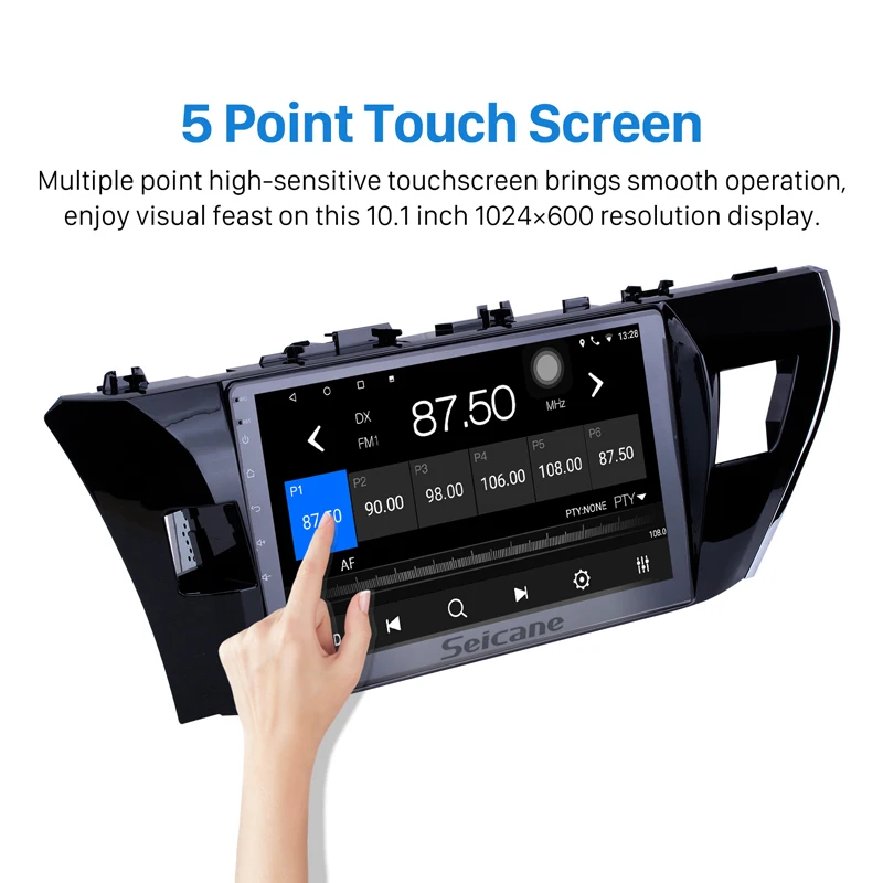 Best Seicane 2Din 10.1" Car GPS Navi HD 4-Core Android 9.0 AutoStereo For Toyota Corolla 2013 2014 2015 Multimedia Player Support DVR 2