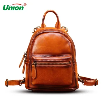 

Female Genuine Leather Backpacks Ladies mini School Bags Elegant Women's Bag Pack Cowhide woman Bags Woman Weekend Packsack bags