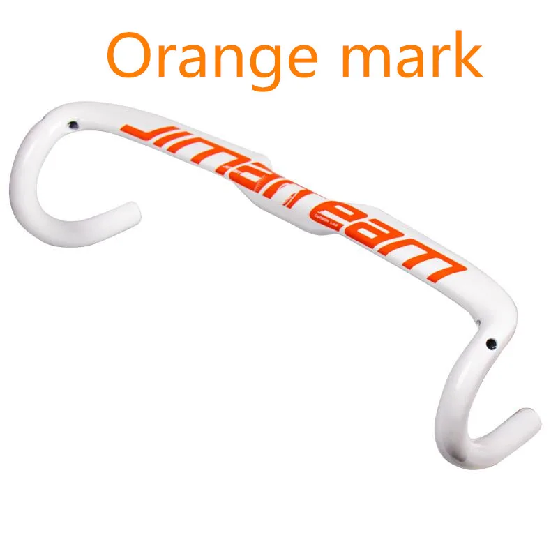 JIMAITEAMRoad bicicleta de carreras коврики/brillo полный carbono manillar internalcable carbono bicicleta manillar 400/420/440 мм - Цвет: Orange label400mm