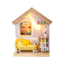 Кукольный дом DIY Миниатюрный Кукольный дом модель деревянные игрушки дом ручной работы с мебелью сборные наборы игрушки детские подарки на день рождения