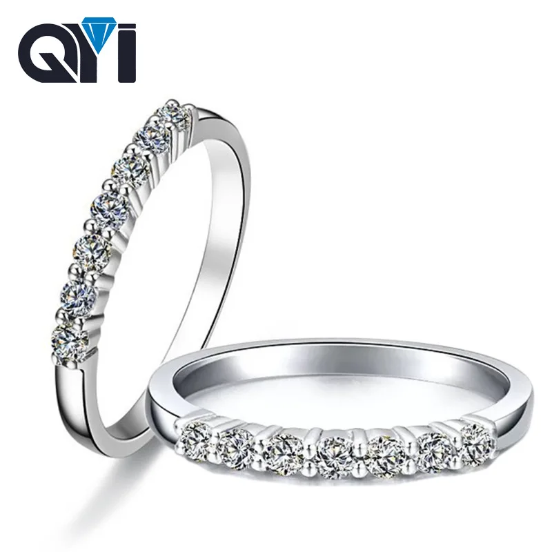 ORSA JEWELS подлинное Серебро 925 женское кольцо с AAA циркон Романтические Свадебные обруч кольца на пальцы серебряные ювелирные изделия OSR136