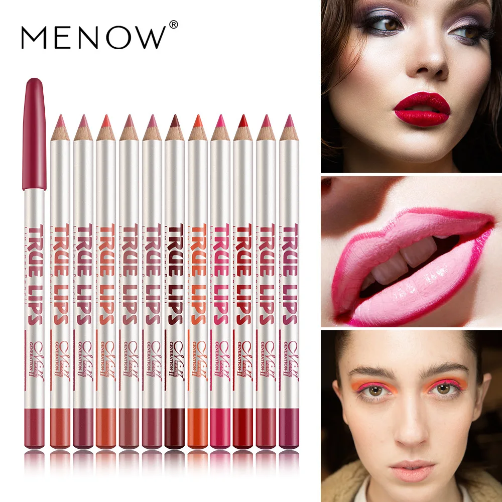 

Menow Makeup P14002 Lip Liner 12 Color Mixed Color Waterproof Lipstick Cosmetics Lip Pencil Make Up Make-up