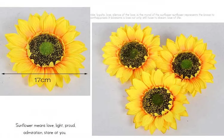 1 шт./лот Искусственные цветы ручной работы, шелковая Маргаритка Подсолнух для рукоделия, венок, скрапбукинг, свадебное украшение для дома, искусственный цветок