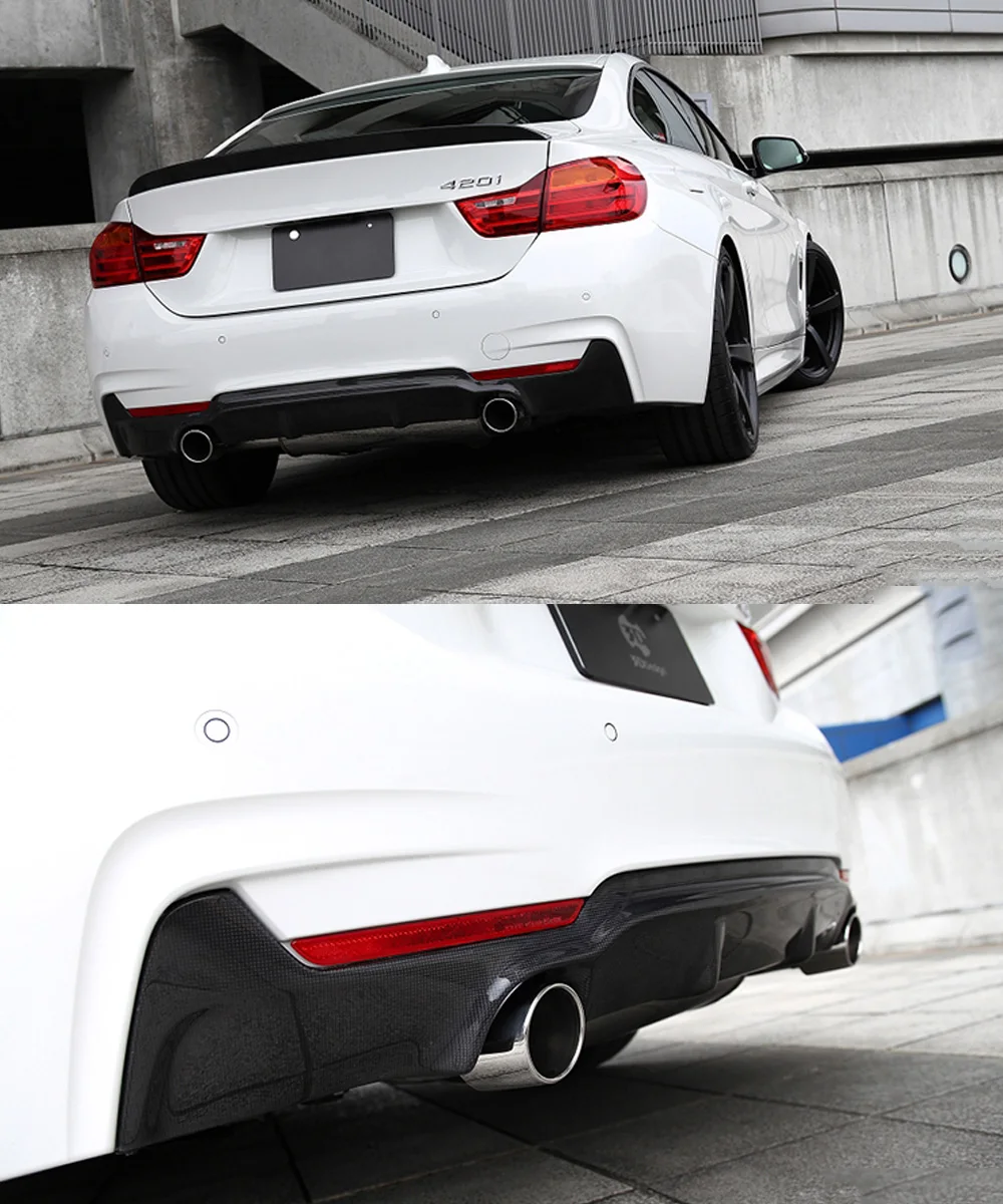Задний бампер автомобиля диффузор для BMW 4 серии F32 F33 F36 M sport 418i 420i 428i 430i 435i 440i+ украшение автомобиля ABS& Carbon
