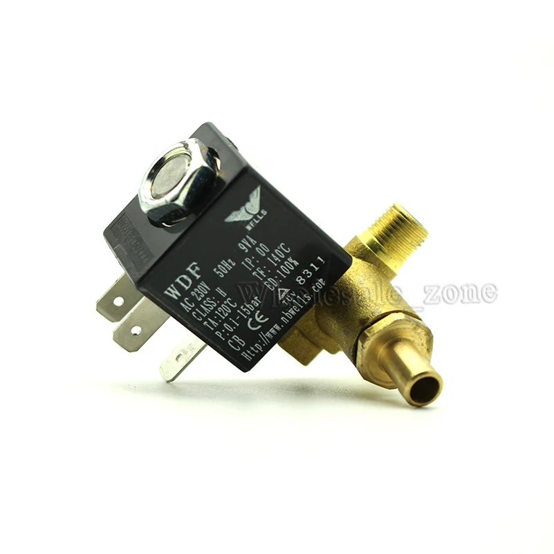 Нормально закрытый N/C 2/2 Way 15bar AC 230V G1/8 "латунный Железный паровой клапан 2