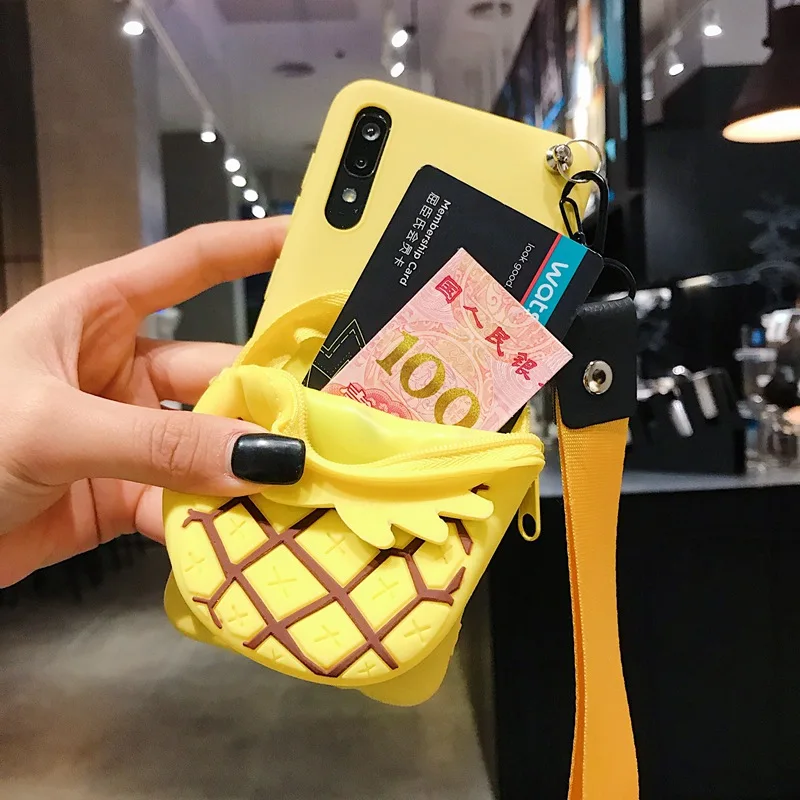 Матовый карамельный ТПУ кошелек чехол для телефона для huawei Y9 чехол для huawei Y9 Prime ремешок чехол для телефона