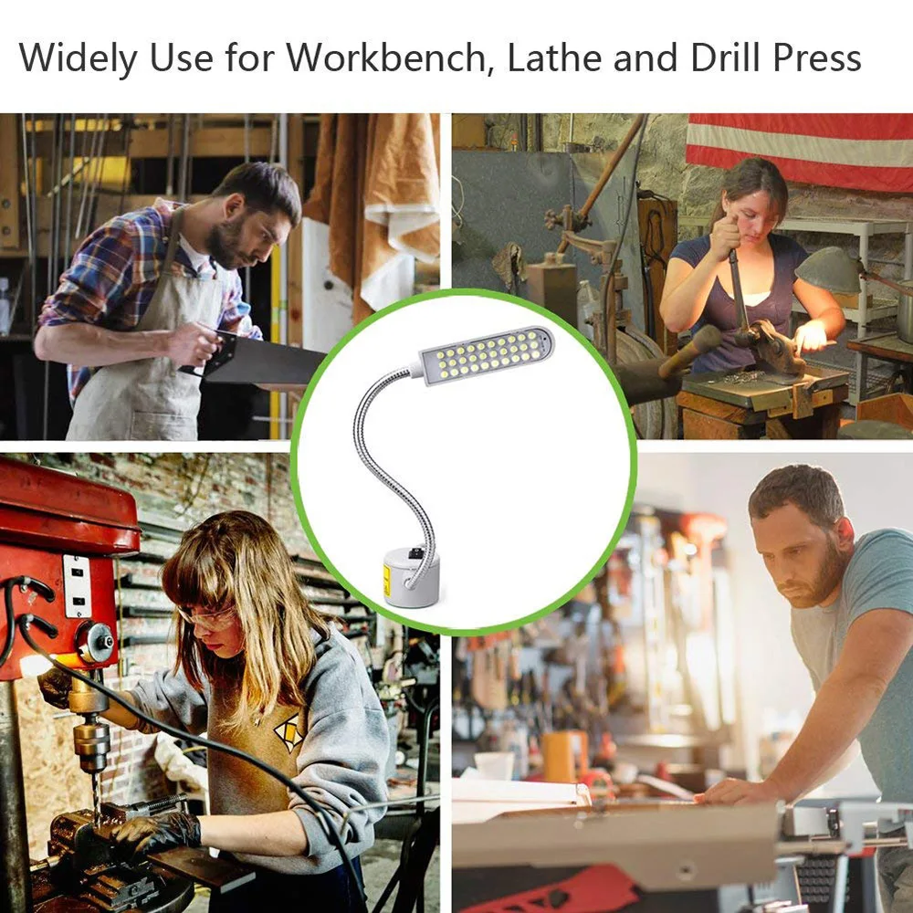 Industrial Lighting Sewing Machine LED Lights Multifunctional Flexible Work Lamp Magnetic Sewing light for Drill Press Lathe
