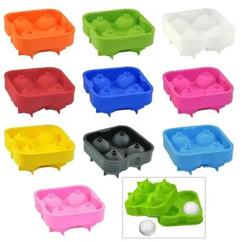 

Ice Cube Ball Silicone 4 Hole Drinking Wine Tray Brick Round Maker Mold Sphere Mould Party Bar Supplies LX1575
