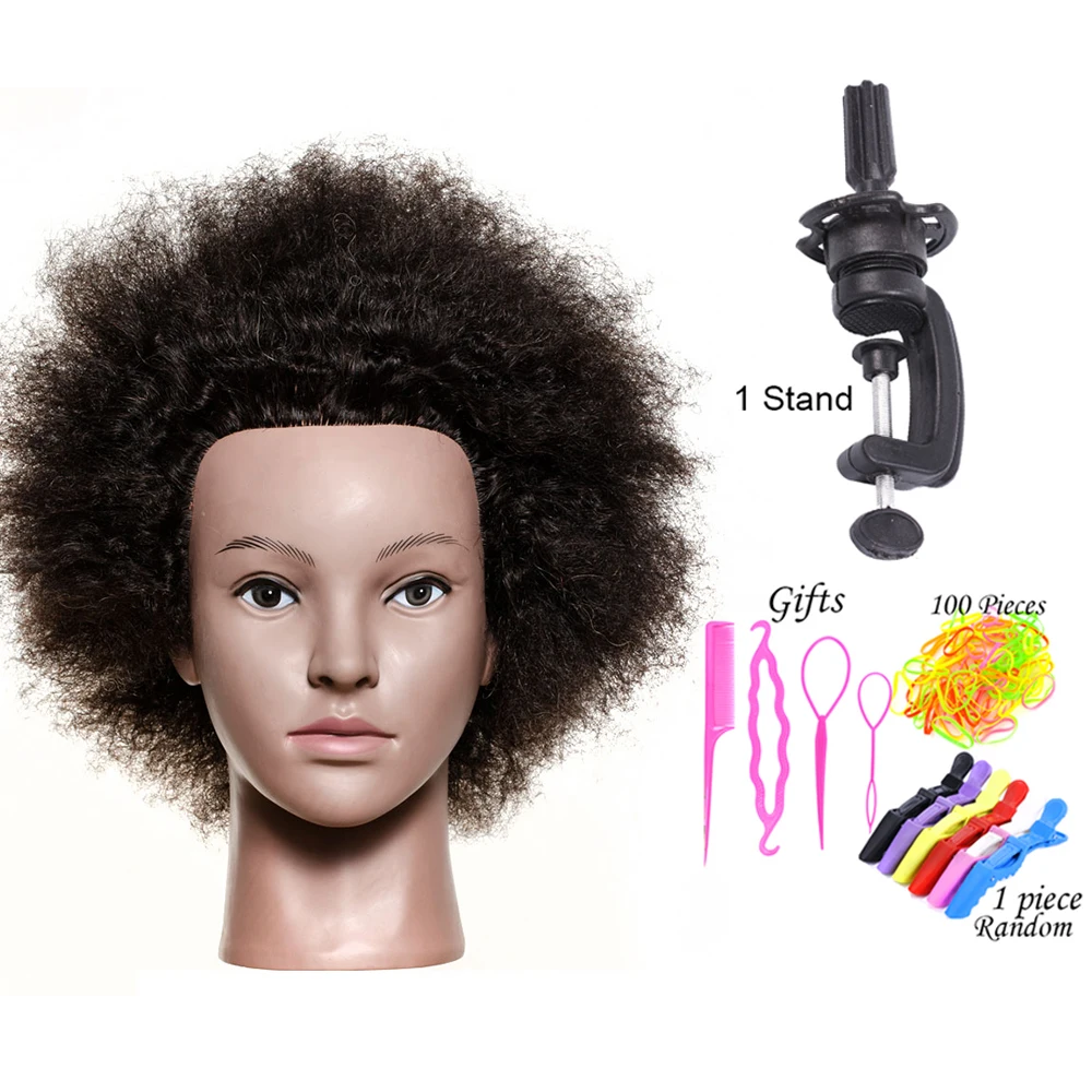 Mannequin Head 100% Real Hair Training Head Hairdresser