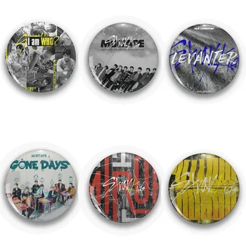 

1pcs Kpop Stray Kids badge New photo album GO IN Living K-pop straykids Brooch High quality