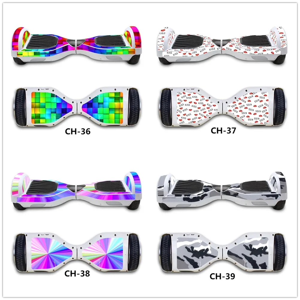 Fashion Decal Wrap Wheel Hoverboard Skin Sticker Paster Balancing Scooter