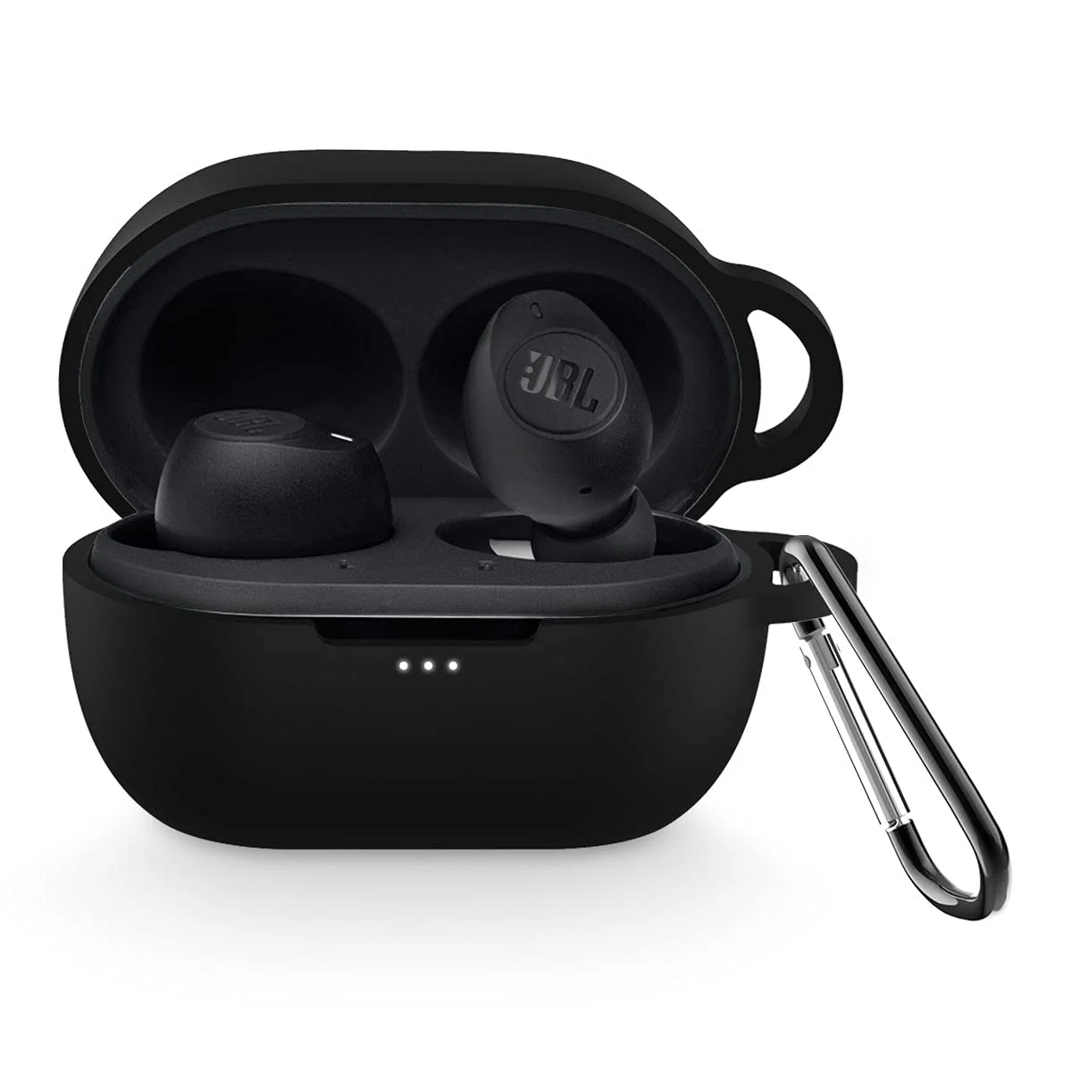 

Protective Silicone Case Soft Shock Scratch Protection Cover for JBL Tune 115 TWS 115TWS True Wireless Earbuds with Keychain