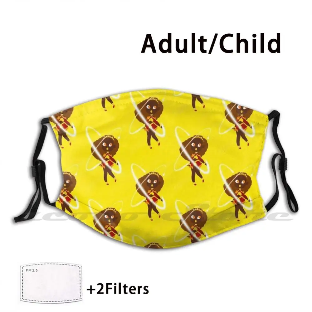 

Маска от солнца Chibi Melanin, ткань, моющаяся, для взрослых и детей, m2, 5