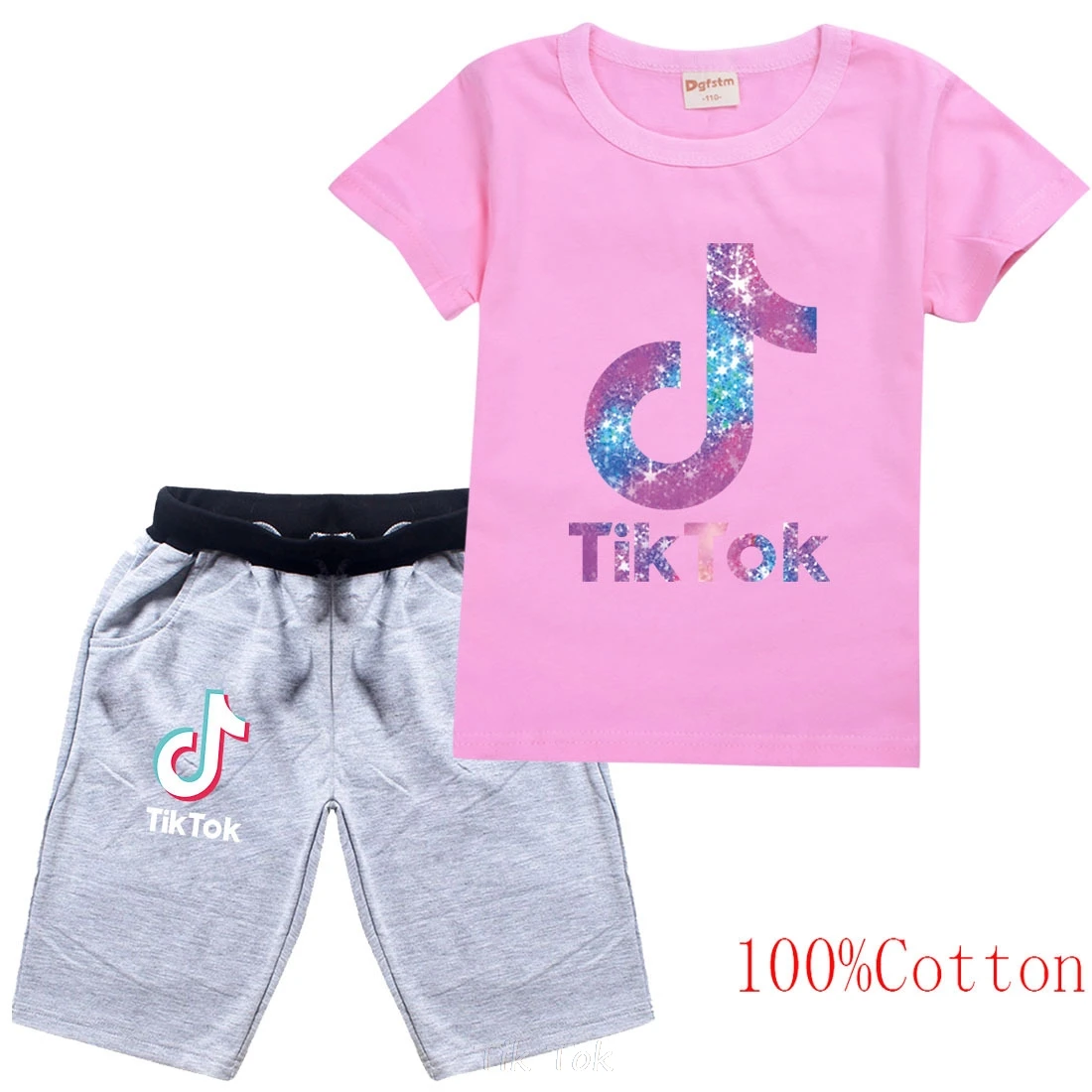 Комплект для мальчиков Tik Tok летние крутые костюмы новые модные детские с