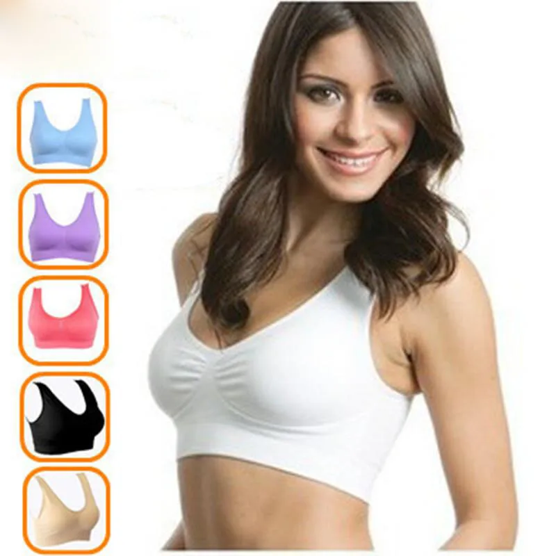 3 Pcs/a Lot Sport Bra Top Body Sleep Sexy Removable Liner Seamless Yoga