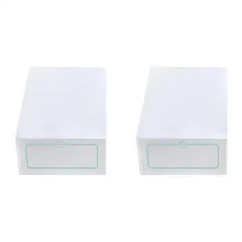 

OUNONA 2PCS Thicken Shoes Box Transparent Stackable Shoes Storage Box Plastic Shoe Container