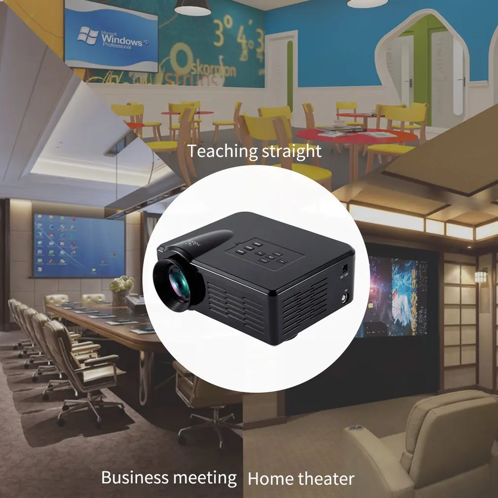 Mini LED Video Projector Portable TV DVD Game Projectors LCD HD Video 3D Home Theater Education HDMI VGA AV USB Beamer BL-35
