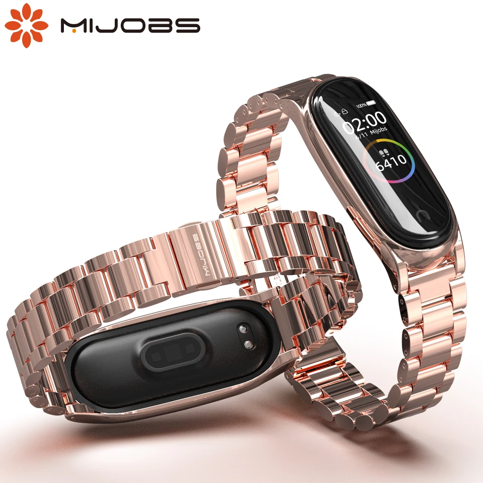

For Mi Band 4 3 Wrist Strap Metal Screwless Stainless Steel For Xiaomi Mi Band 4 3 Strap Bracelet Miband 4 3 Wristbands Pulseira
